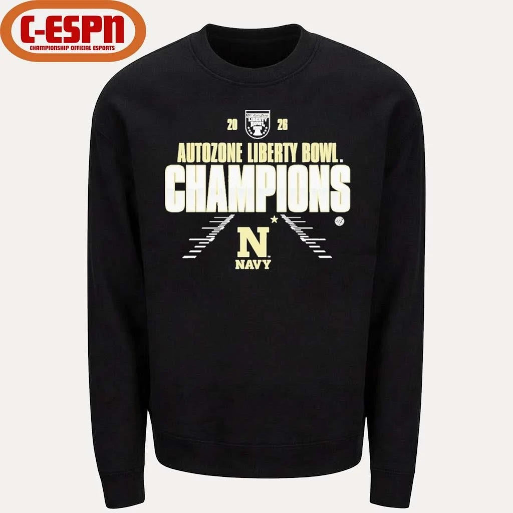 Official Navy Midshipmen Autozone Liberty Bowl Champions Shirt