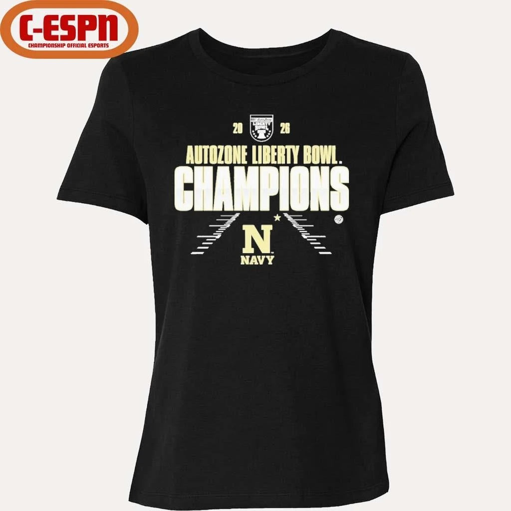 Official Navy Midshipmen Autozone Liberty Bowl Champions Shirt