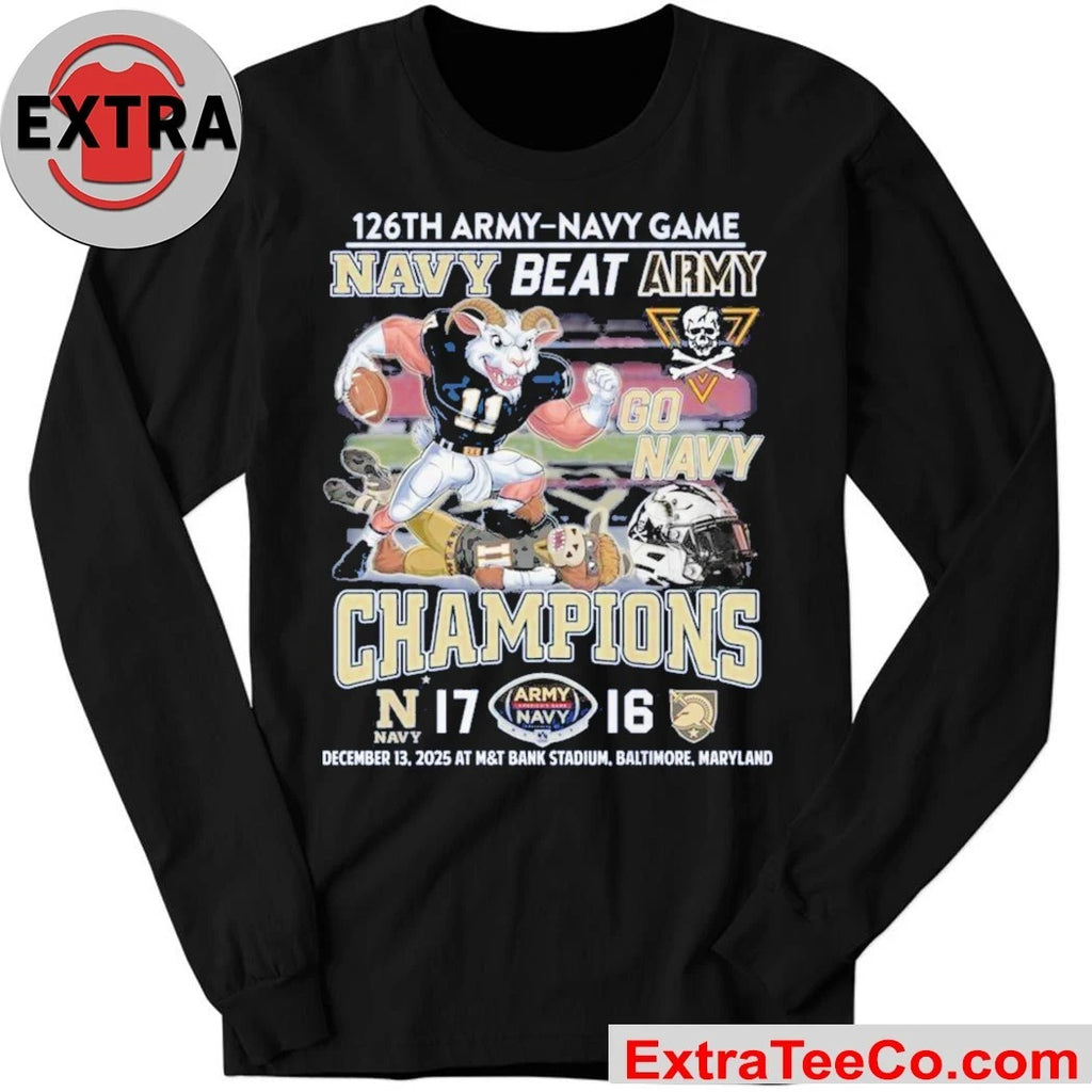Official Navy Midshipmen CIC Trophy Champions 126th Army Navy Game December 13 2025 At M&amp;T Bank Stadium Baltimore Maryland Logo T-Shirt
