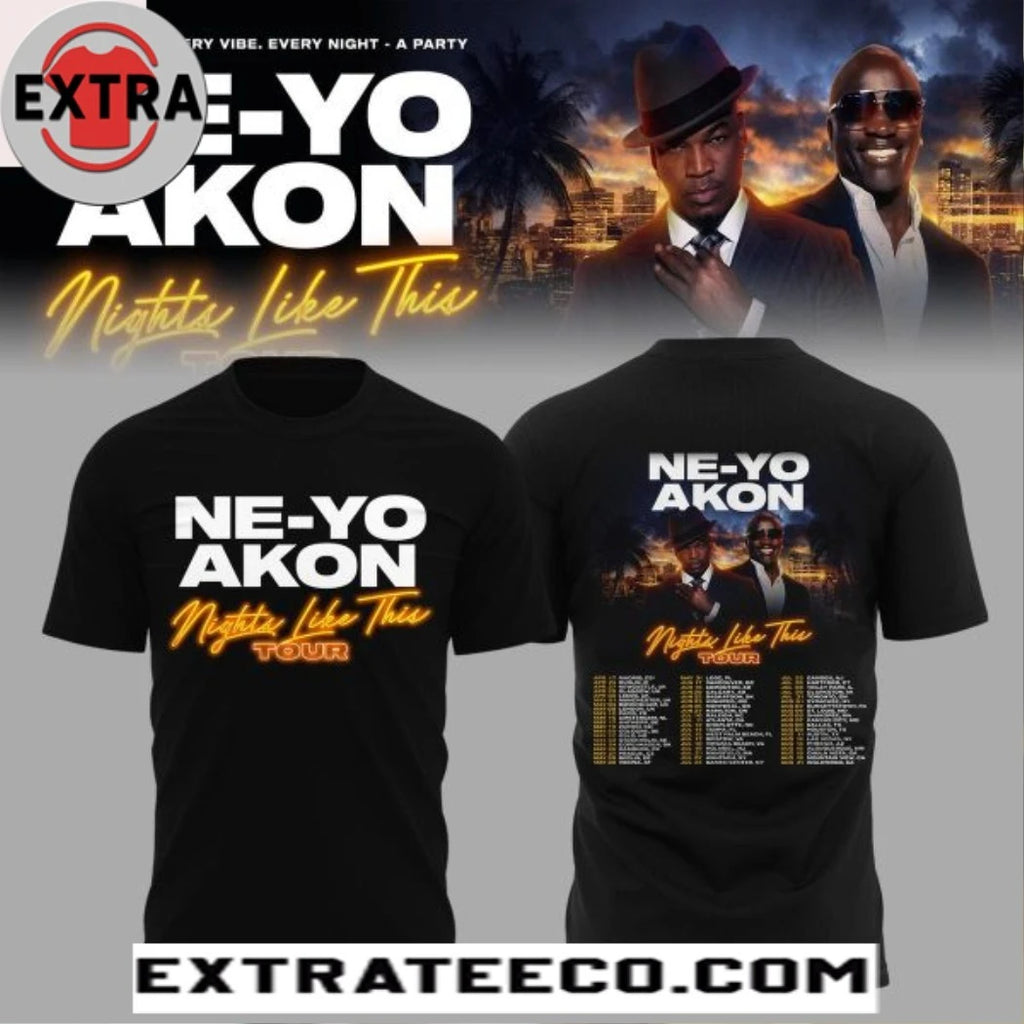 Official Ne-Yo And AKON Nights Like This Tour 2026 Hoodie T-Shirt