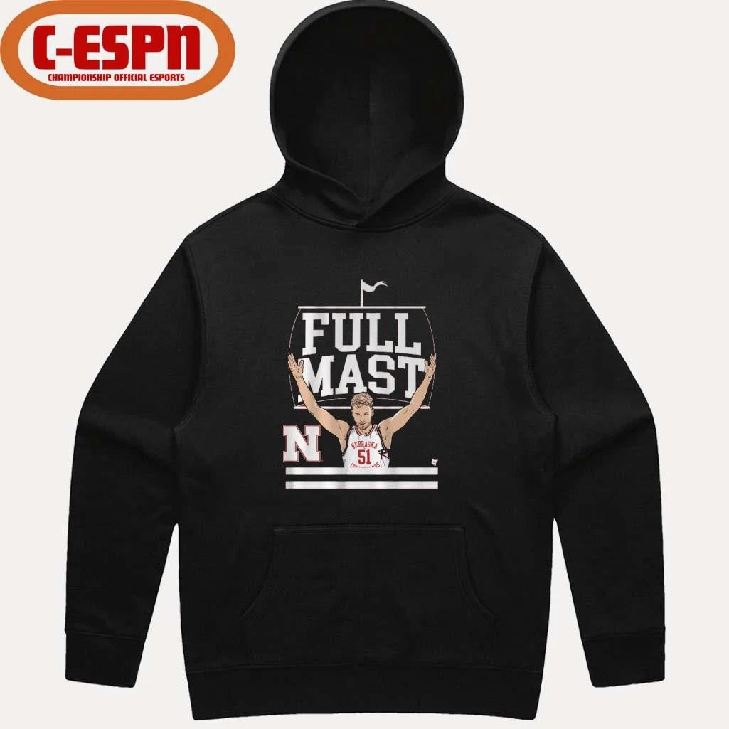 Official Nebraska Basketball Rienk Mast Full Mast Shirt