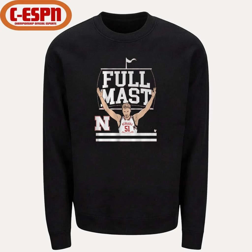 Official Nebraska Basketball Rienk Mast Full Mast Shirt