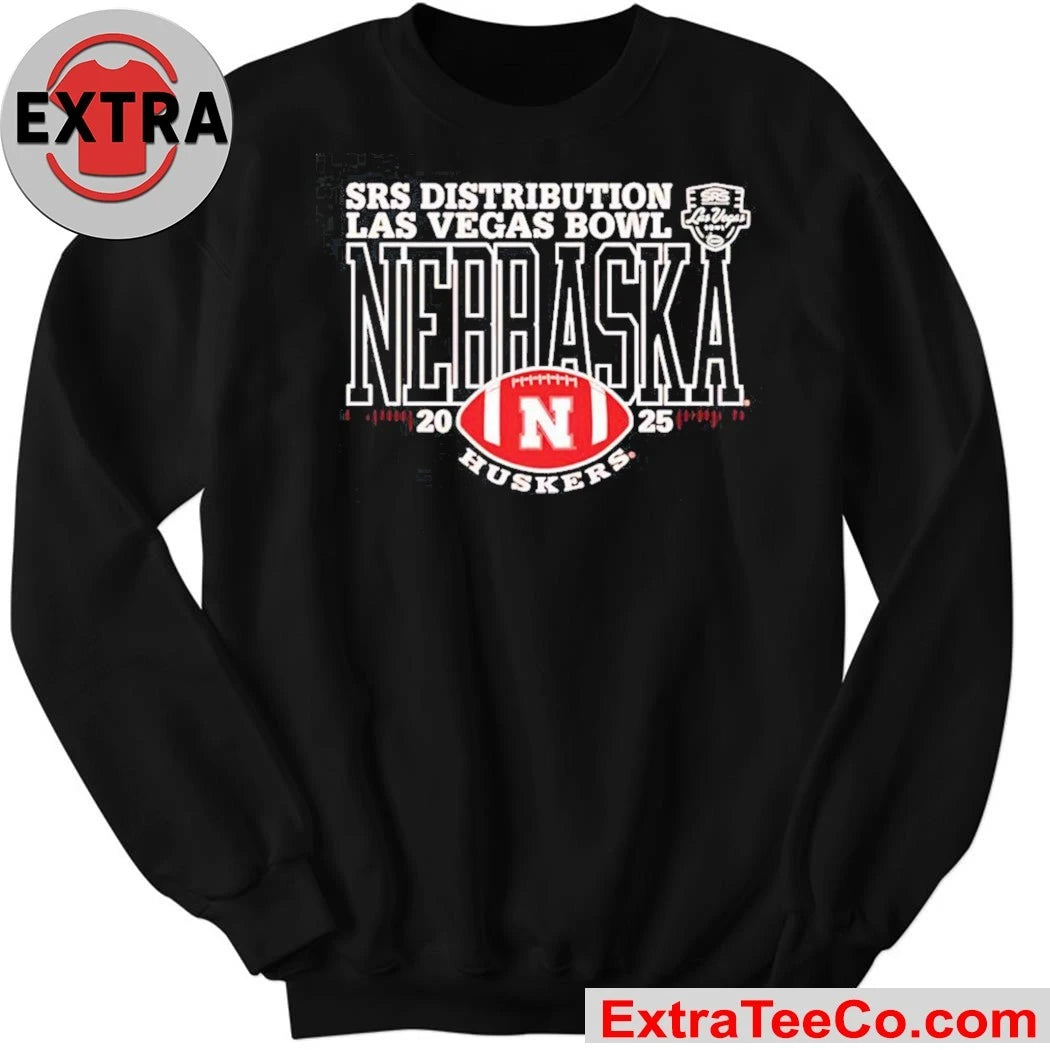 Official Nebraska Cornhuskers 2025 SRS Distribution Las Vegas Bowl Logo T-Shirt