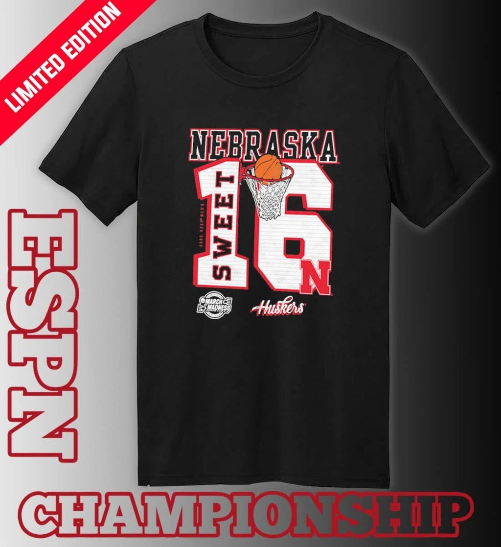 Official Nebraska Cornhuskers 2026 NCAA March Madness Sweet 16 Bound Shirt