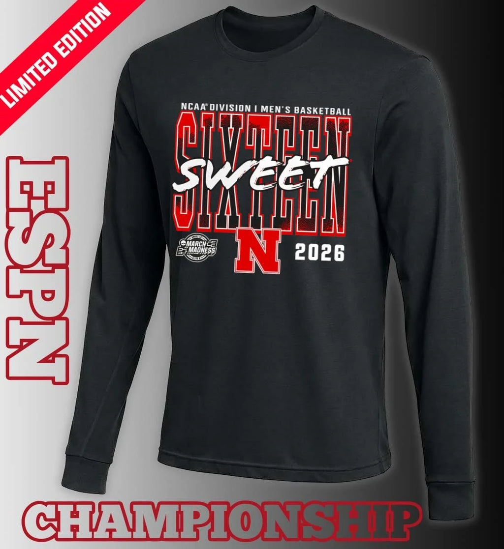Official Nebraska Cornhuskers 2026 NCAA Men’s Basketball Tournament March Madness Sweet 16 T-Shirt