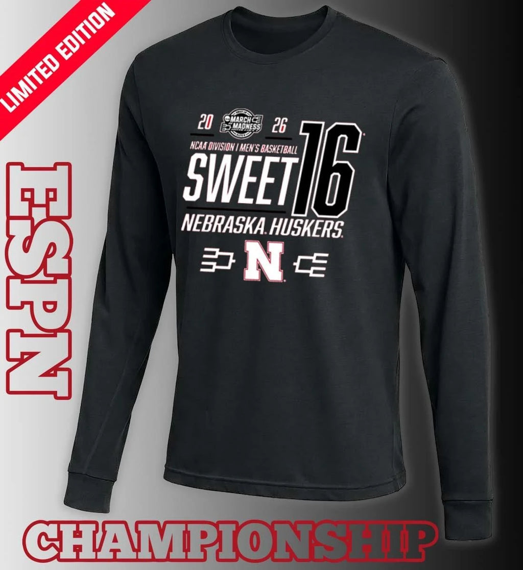 Official Nebraska Cornhuskers Men’s Basketball Sweet 16 Bound Net 2026 Shirt