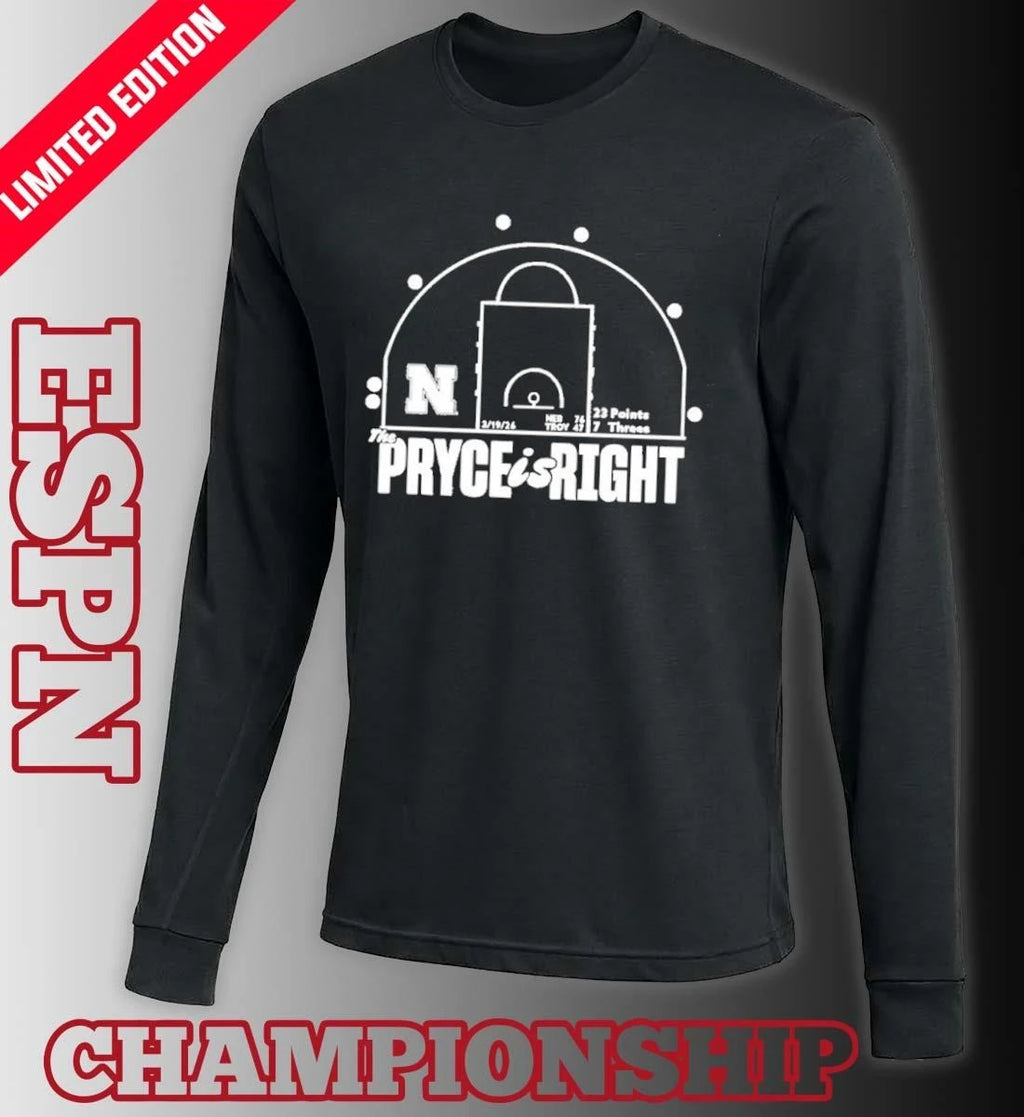 Official Nebraska Huskers Basketball Pryce Sandfort Is Right Red Shot Chart Shirt
