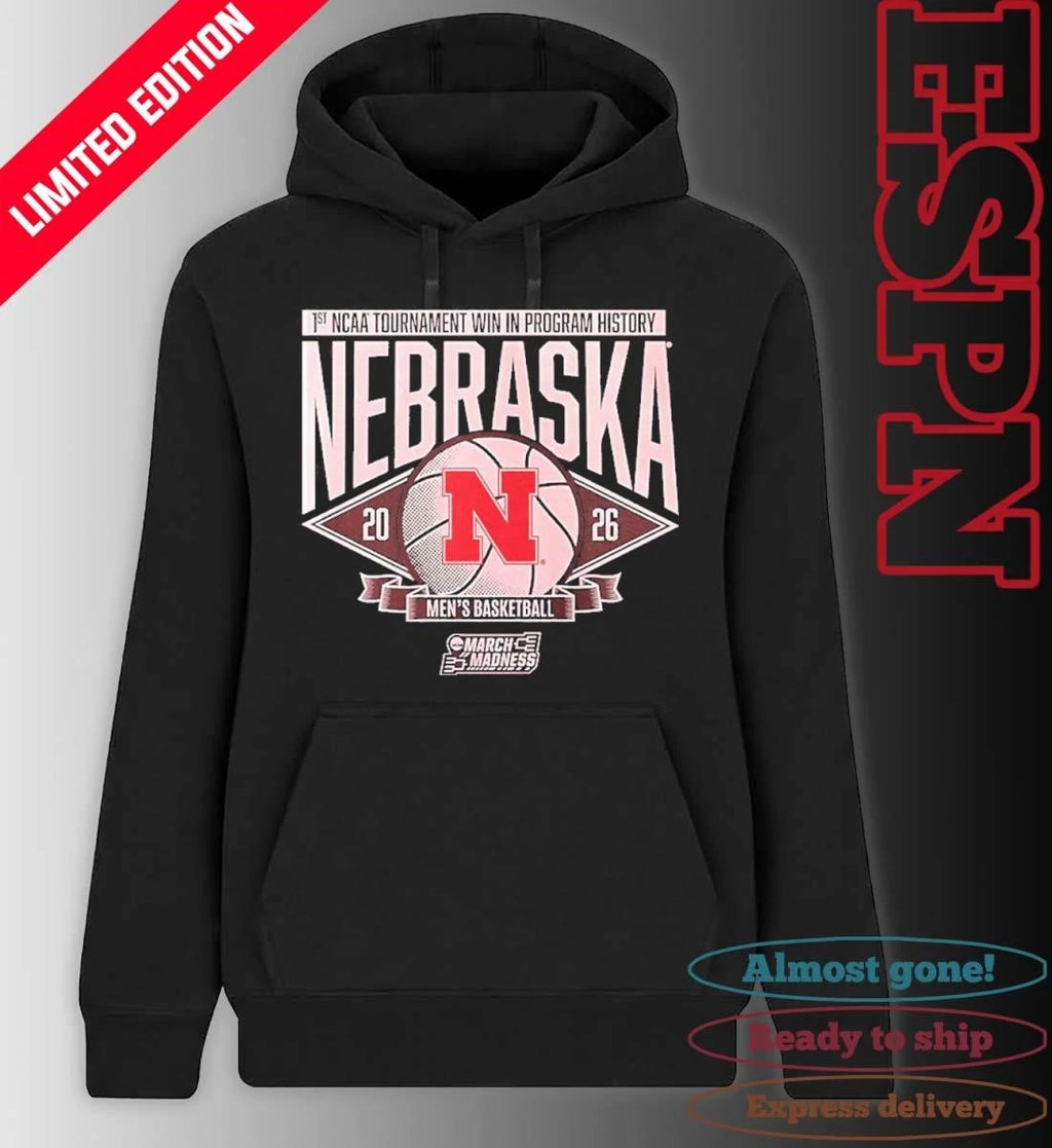 Official Nebraska Huskers Men’s Basketball 1st NCAA Tournament Win Shirt