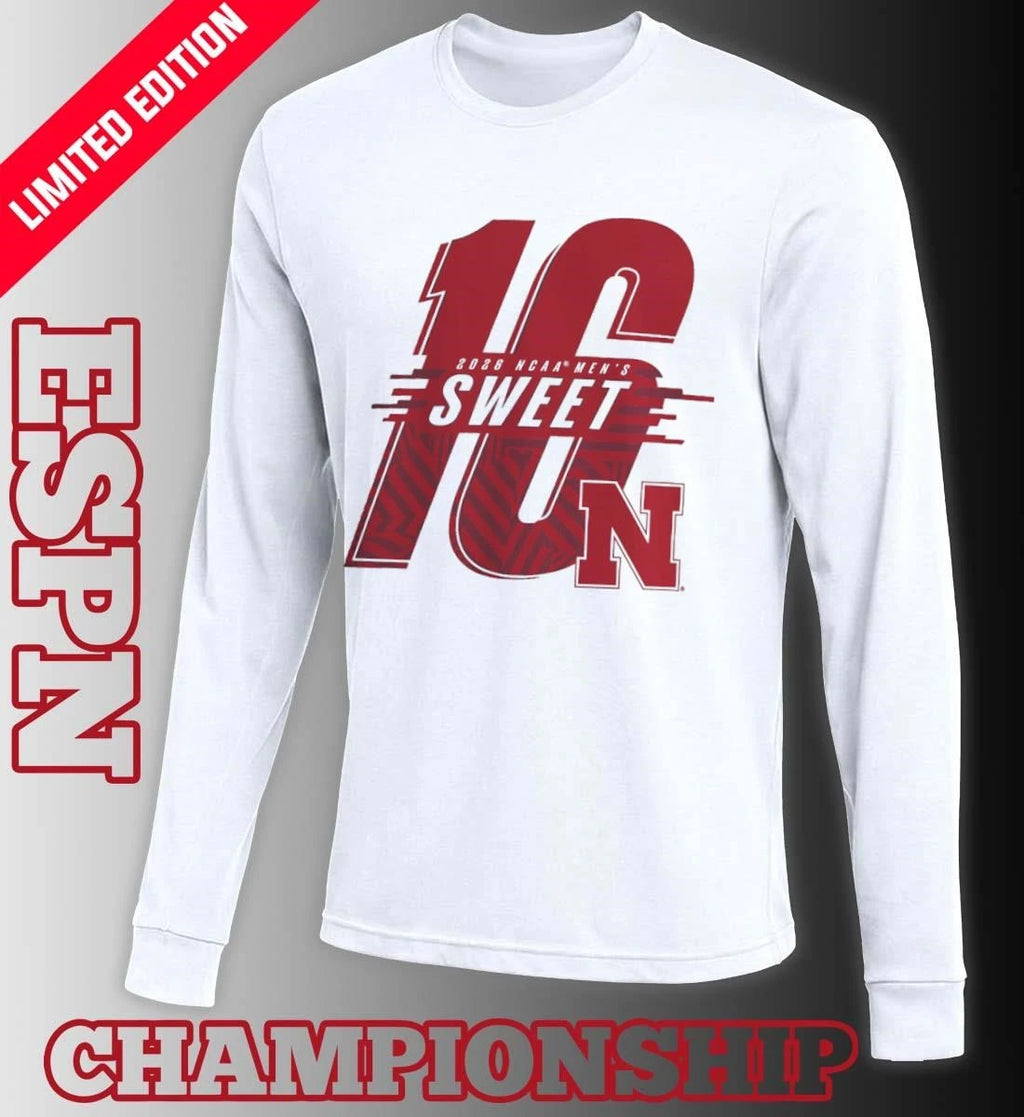 Official Nebraska Huskers NCAA Men’s Basketball Sweet 16 T-Shirt