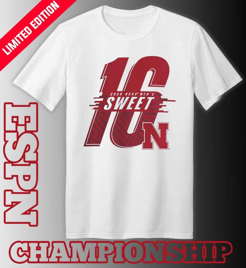 Official Nebraska Huskers NCAA Men’s Basketball Sweet 16 T-Shirt