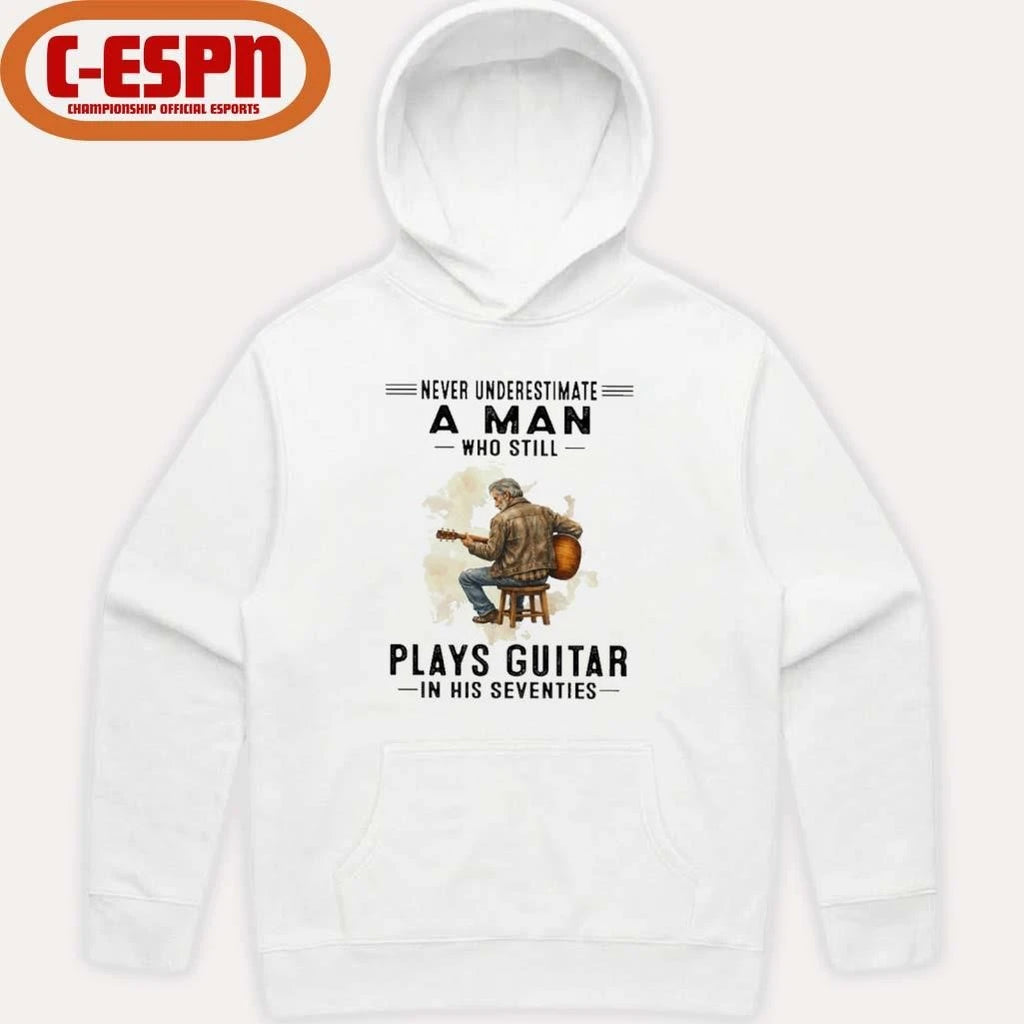 Official Never Underestimate A Man Who Still Plays Guitar In His Seventies Classic T-Shirt
