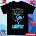 Official Never Underestimate A Nurse Who Understands Football And Loves Detroit Lions Stethoscope Heart Shirts