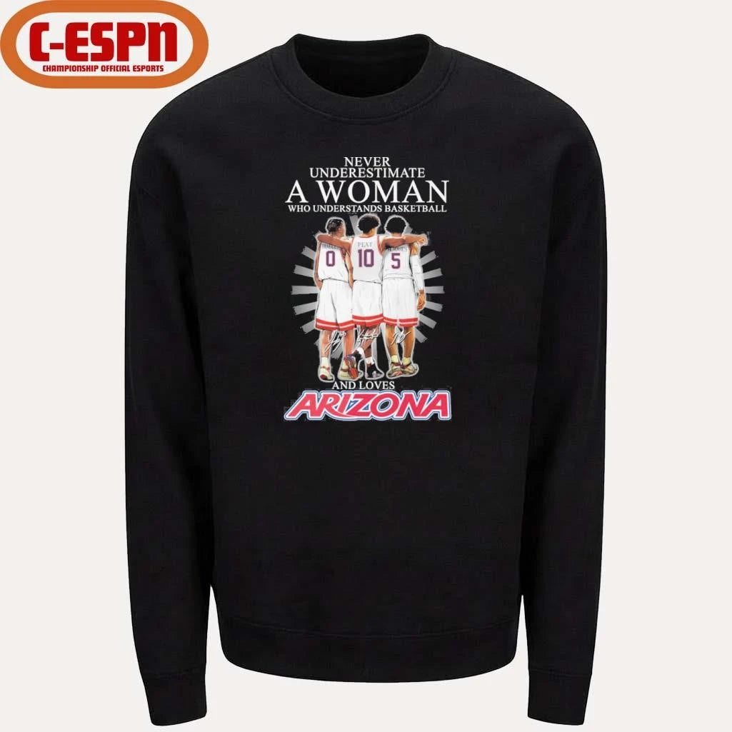 Official Never Underestimate A Woman Who Understands Basketball And Loves Arizona Wildcats 2026 Shirt