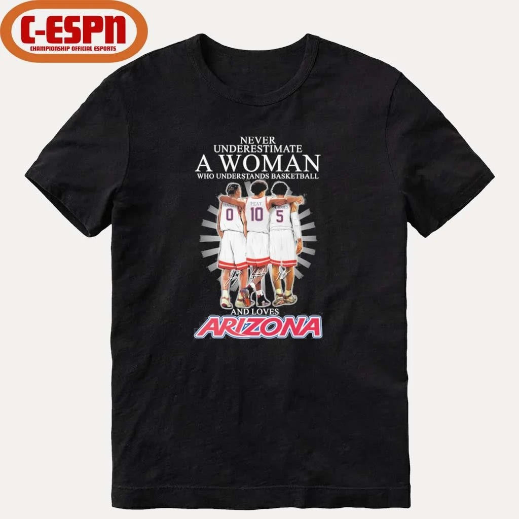 Official Never Underestimate A Woman Who Understands Basketball And Loves Arizona Wildcats 2026 Shirt