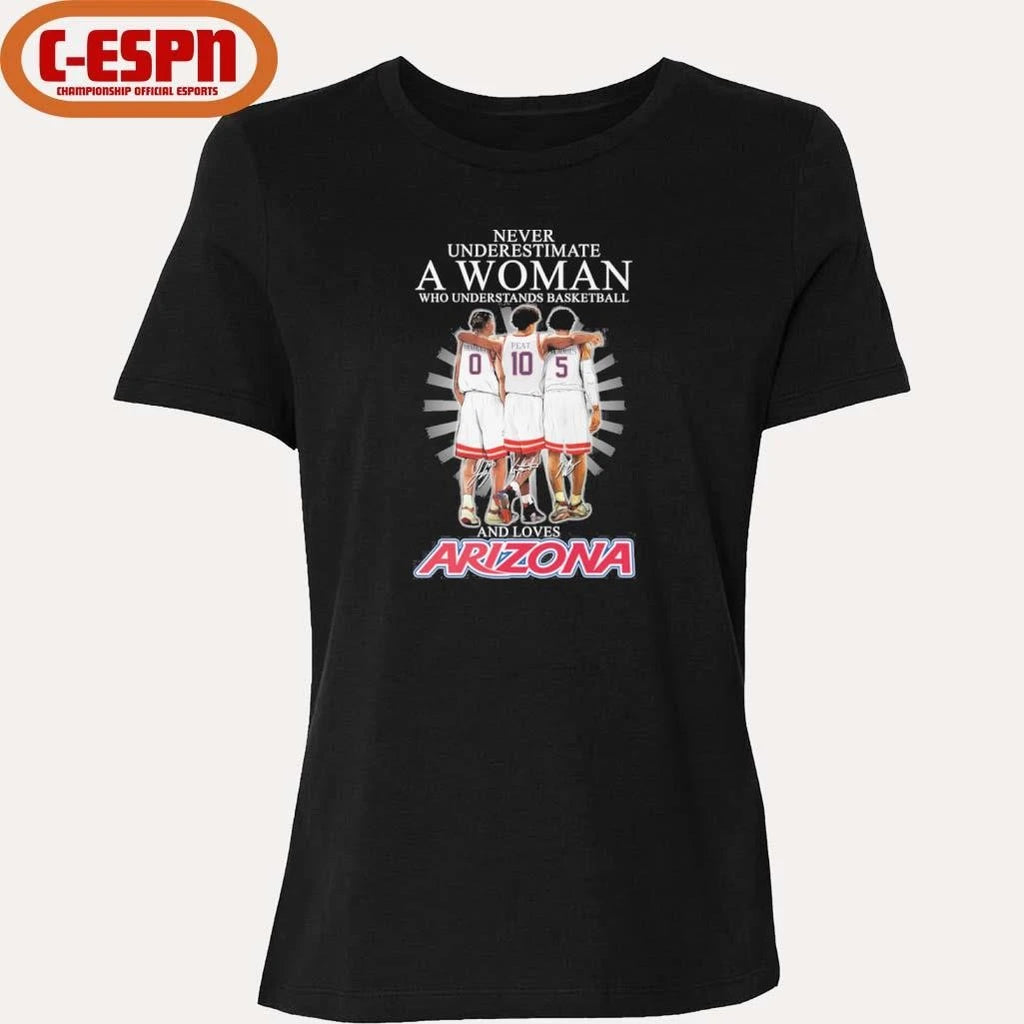 Official Never Underestimate A Woman Who Understands Basketball And Loves Arizona Wildcats 2026 Shirt