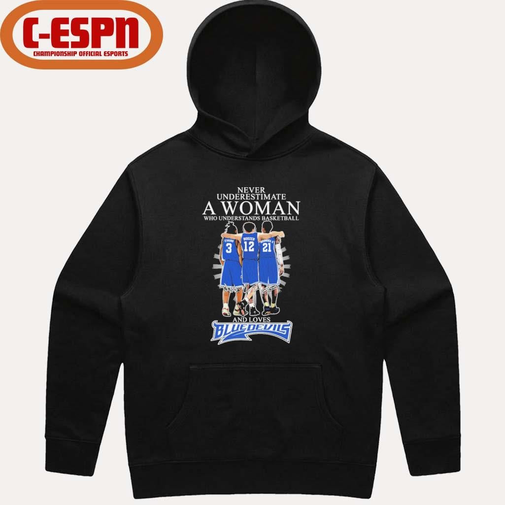 Official Never Underestimate A Woman Who Understands Basketball And Loves Duke Basketball 2026 Shirt