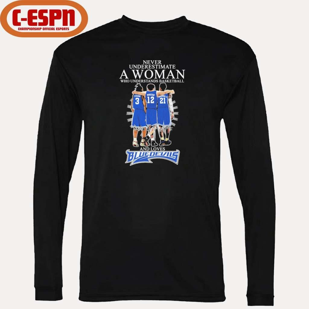 Official Never Underestimate A Woman Who Understands Basketball And Loves Duke Basketball 2026 Shirt