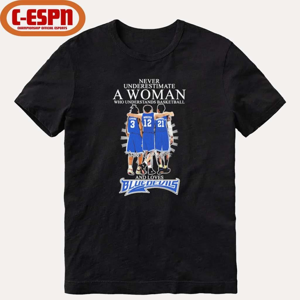 Official Never Underestimate A Woman Who Understands Basketball And Loves Duke Basketball 2026 Shirt