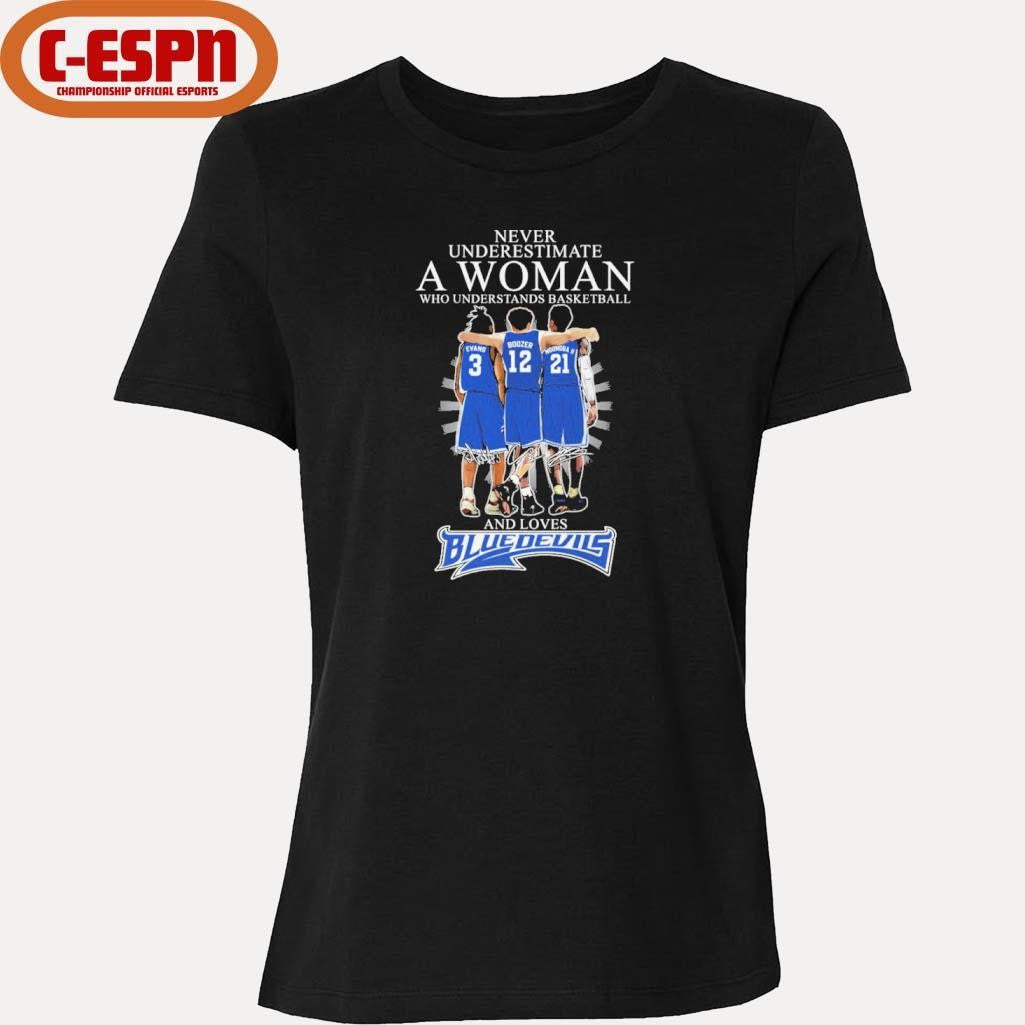 Official Never Underestimate A Woman Who Understands Basketball And Loves Duke Basketball 2026 Shirt