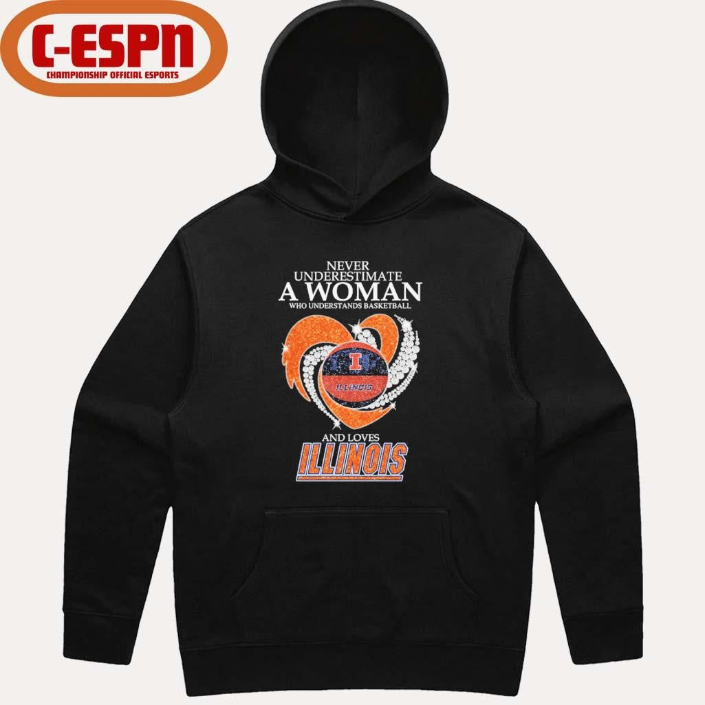 Official Never Underestimate A Woman Who Understands Basketball And Loves Illinois Basketball 2026 Shirt