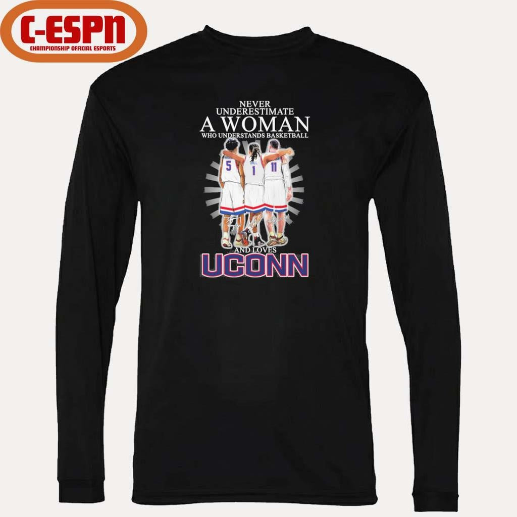 Official Never Underestimate A Woman Who Understands Basketball And Loves Uconn Basketball 2026 Shirt