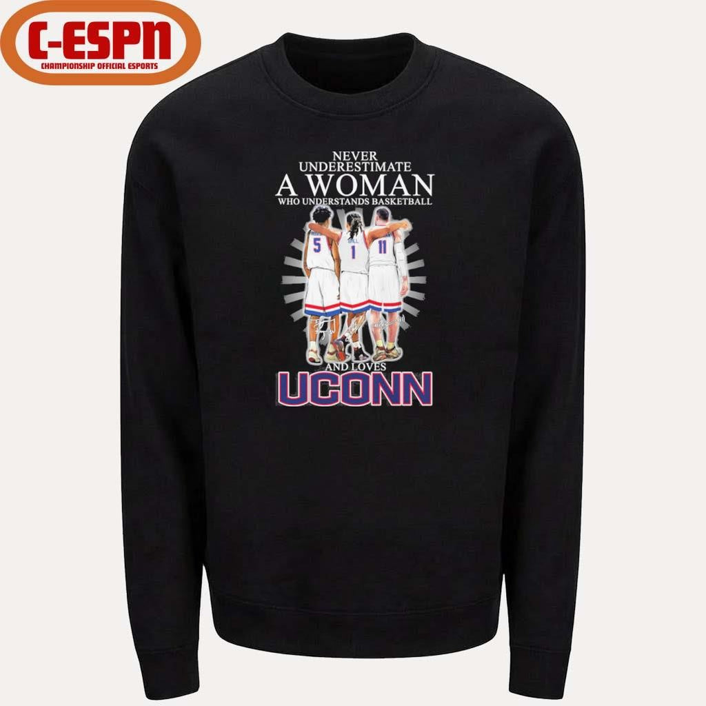 Official Never Underestimate A Woman Who Understands Basketball And Loves Uconn Basketball 2026 Shirt