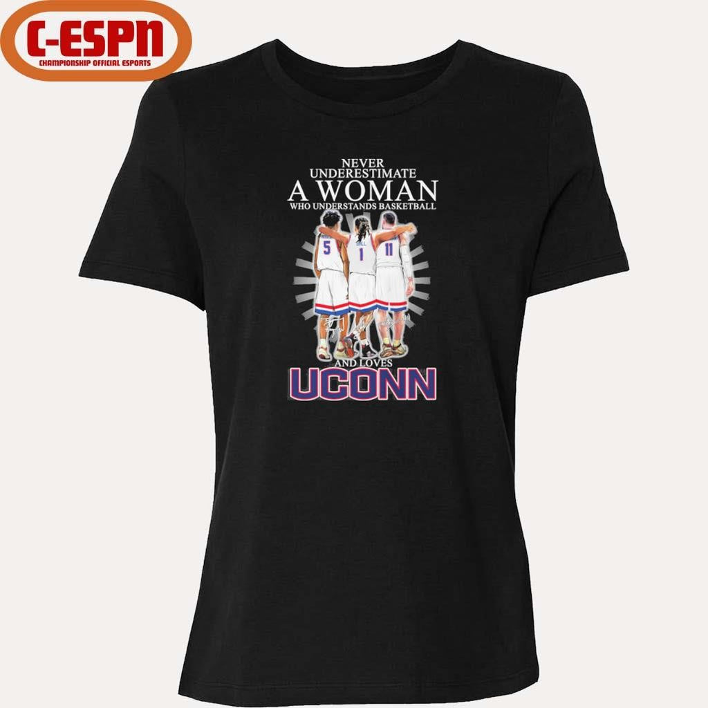 Official Never Underestimate A Woman Who Understands Basketball And Loves Uconn Basketball 2026 Shirt