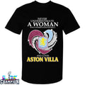 Official Never Underestimate A Woman Who Understands Football And Loves Aston Villa Diamond Heart T-shirts