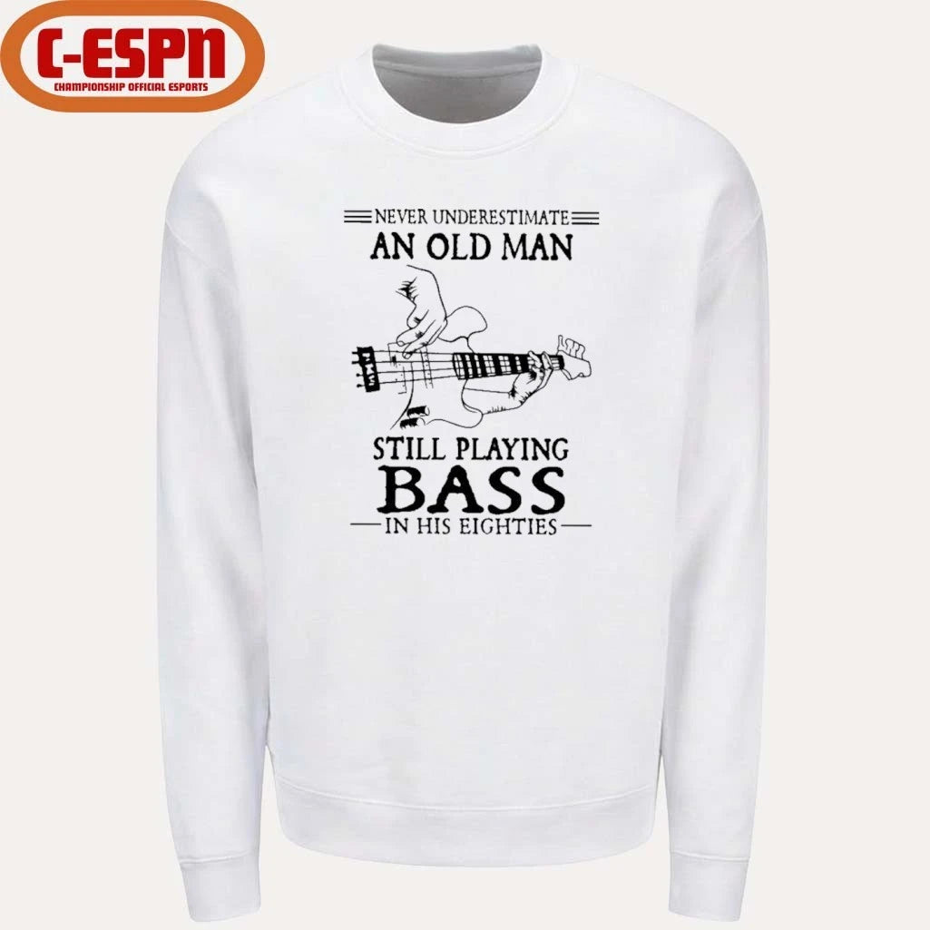 Official Never Underestimate An Old Man Still Playing BASS In His Eighties Shirt