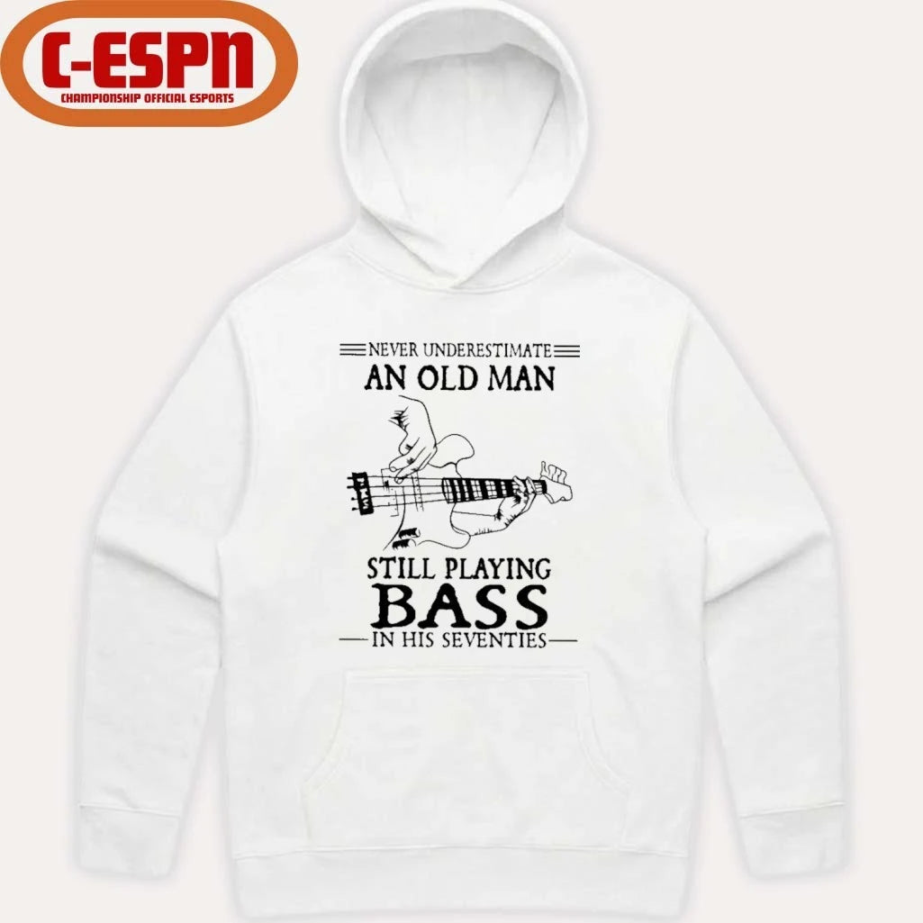 Official Never Underestimate An Old Man Still Playing BASS In His Seventies Shirt