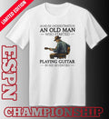 Official Never Underestimate An Old Man Who Started Playing Guitar In His Seventies T-Shirt