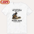 Official Never Underestimate An Old Man Who Still Burns Rods In His Eighties Classic T-Shirt