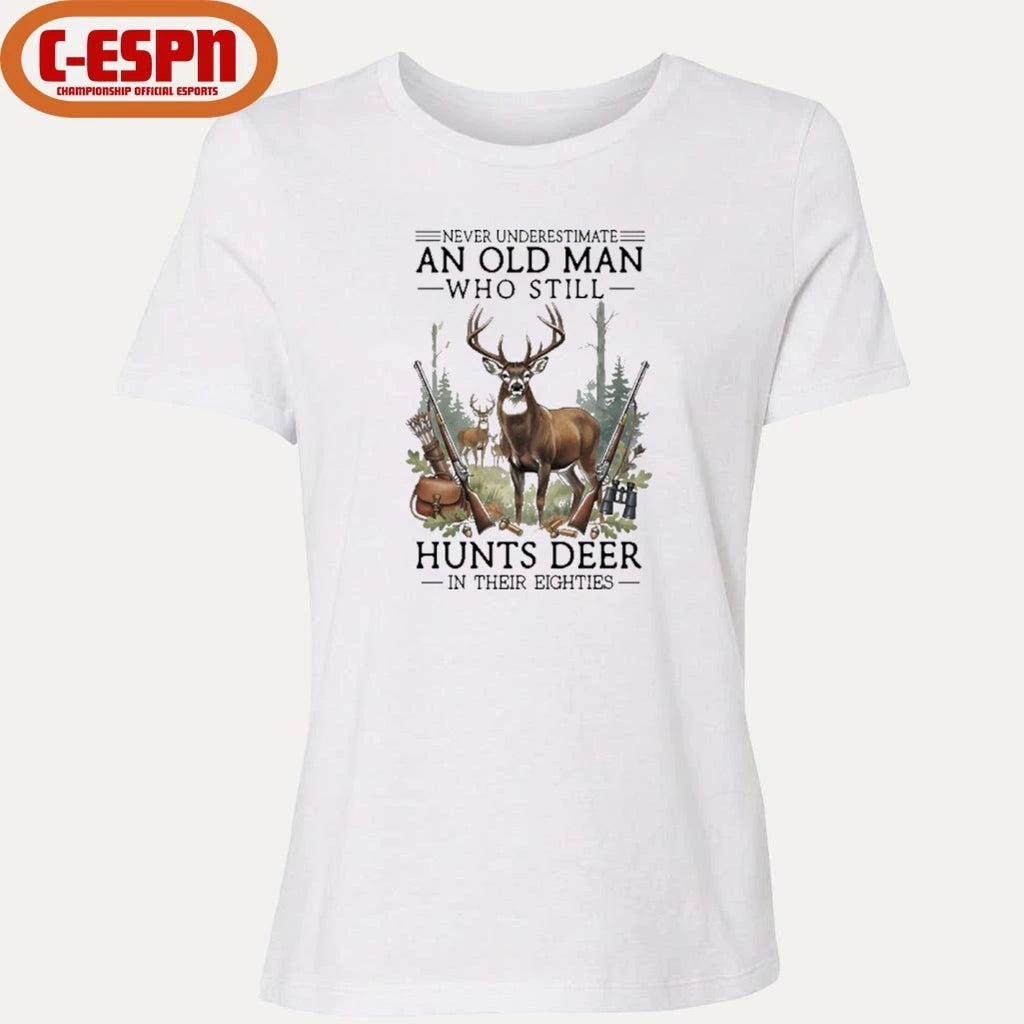 Official Never Underestimate An Old Man Who Still Hunts Deer In His Eighties Classic T-Shirt