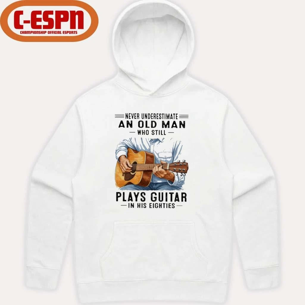 Official Never Underestimate An Old Man Who Still Plays Guitar In His Eighties Classic T-Shirt
