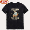 Official Never Underestimate An Old Man Who Still Plays Guitar In His Fifties shirt