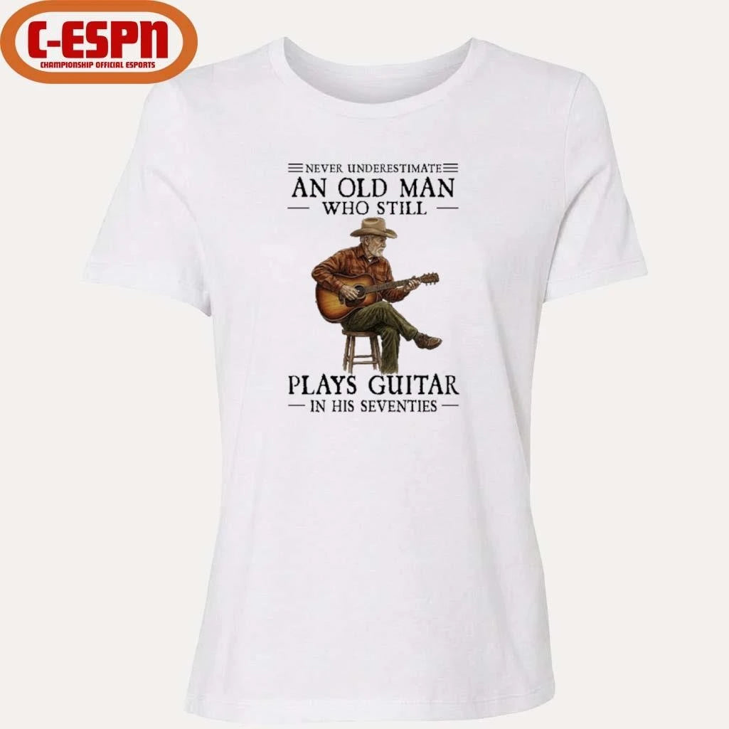 Official Never Underestimate An Old Man Who Still Plays Guitar In His Seventies 2026 Shirt