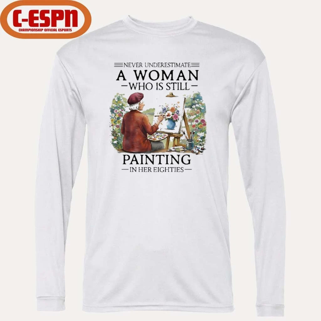 Official Never Underestimate An Old Woman Who Is Still Painting In Her Eighties Shirt