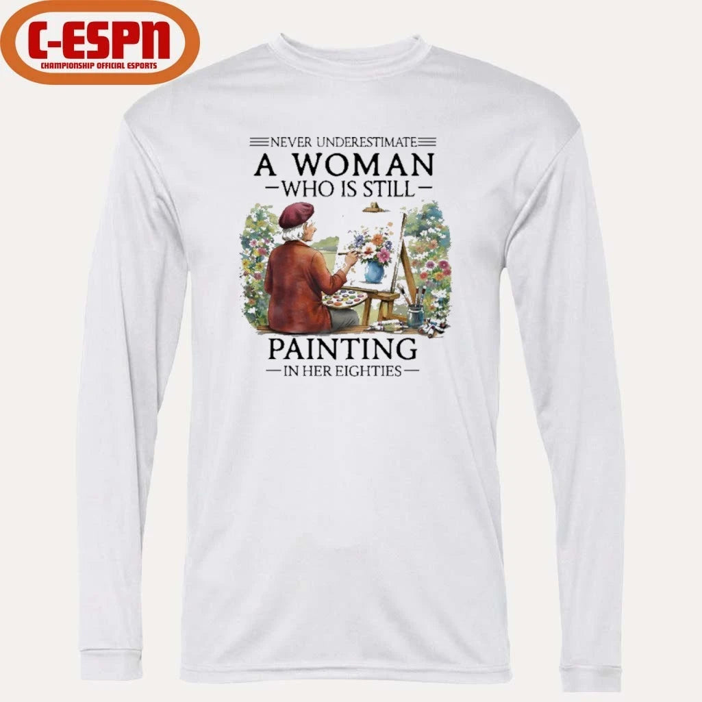 Official Never Underestimate An Old Woman Who Is Still Painting In Her Eighties Shirt