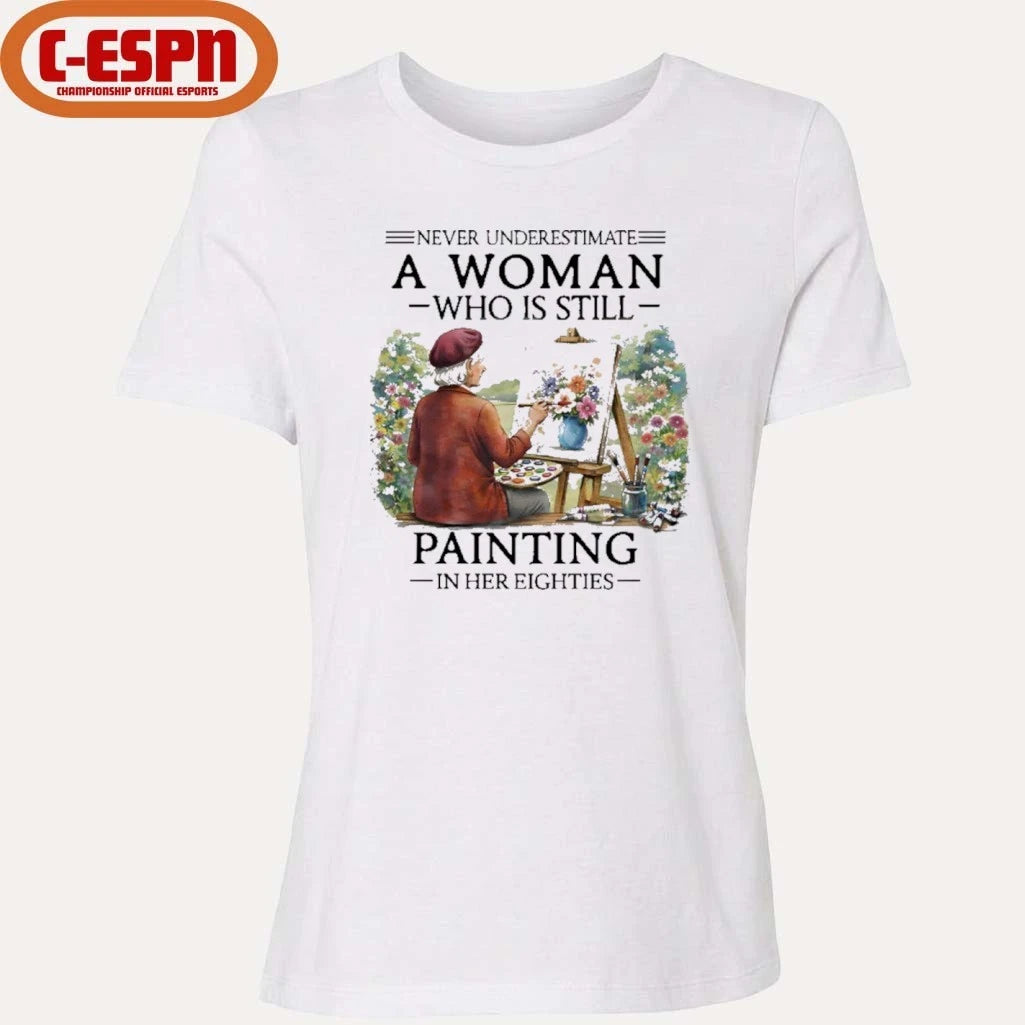 Official Never Underestimate An Old Woman Who Is Still Painting In Her Eighties Shirt