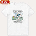 Official Never Underestimate An Old Woman Who Still Plays Pickleball In Her Eighties Retro Shirt