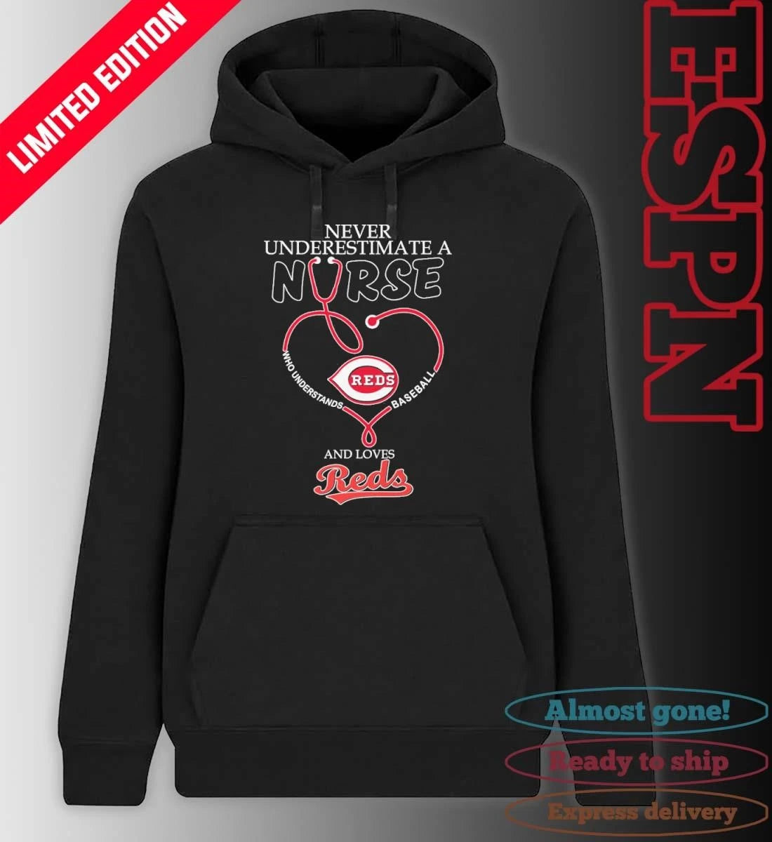 Official Never Underestimate Ana Nurse Who Understands Baseball And Loves Cincinnati Reds Shirt