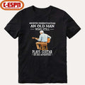 Official Never Underestimate And Old Man Who Still Plays Guitar In His Seventies Shirt