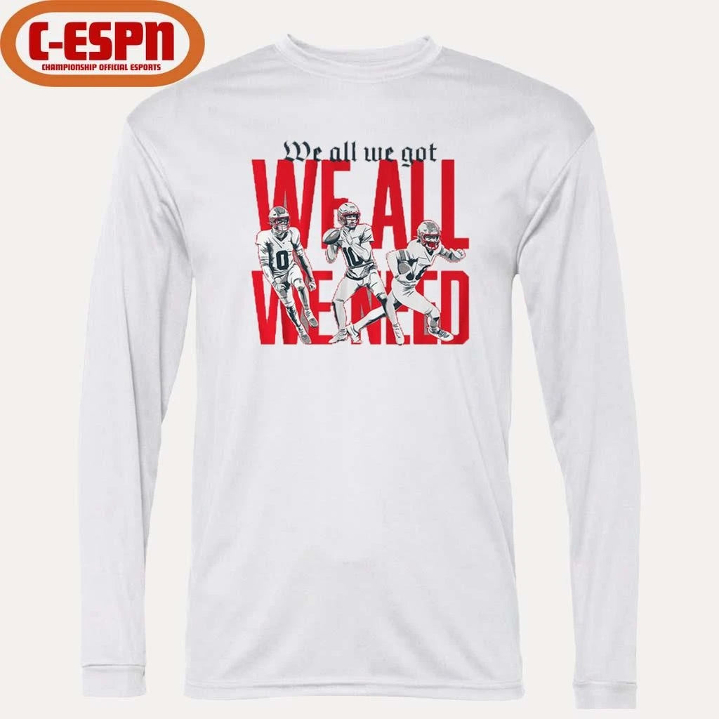 Official New England Football We All We Got We All We Need AFC Championship Shirt