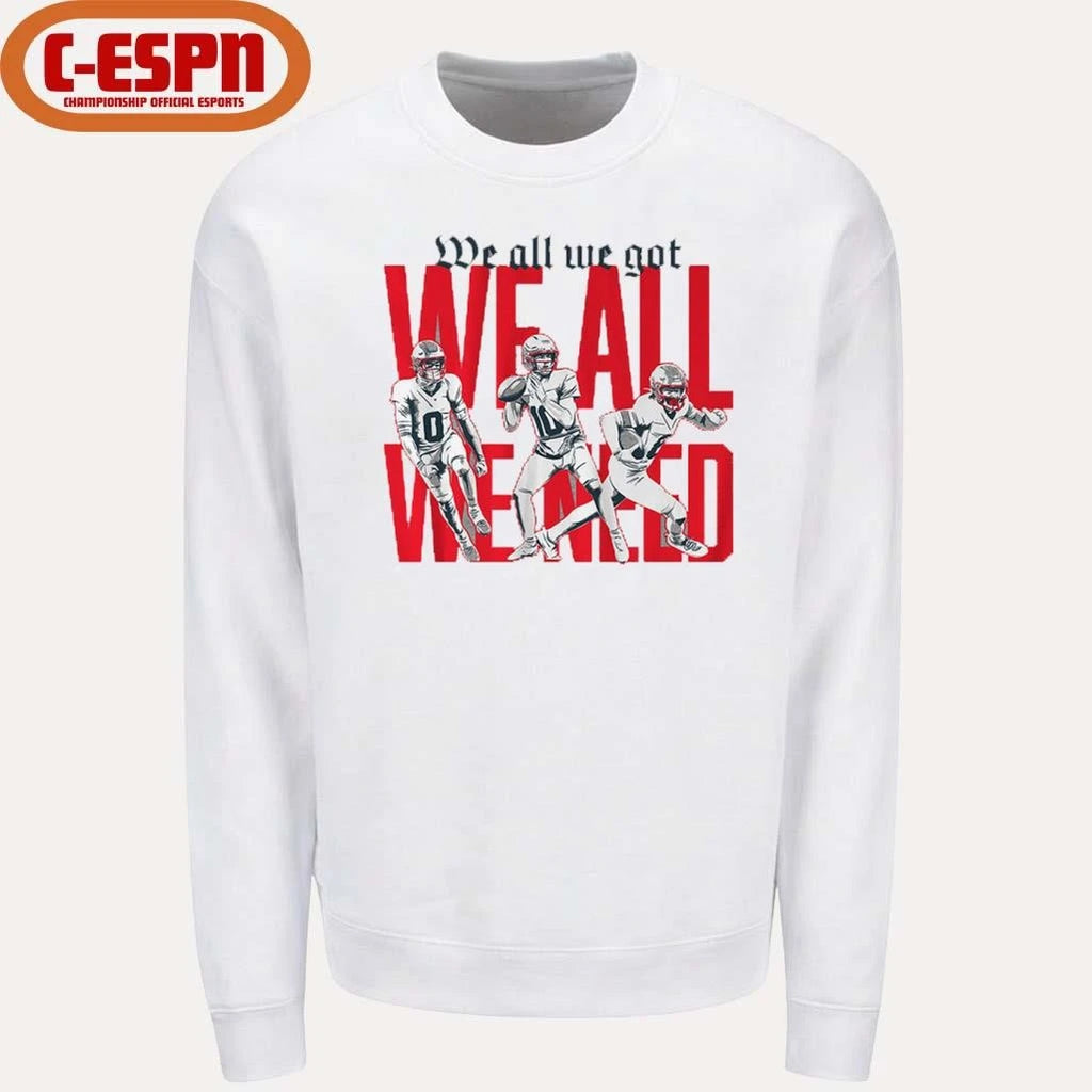 Official New England Football We All We Got We All We Need AFC Championship Shirt