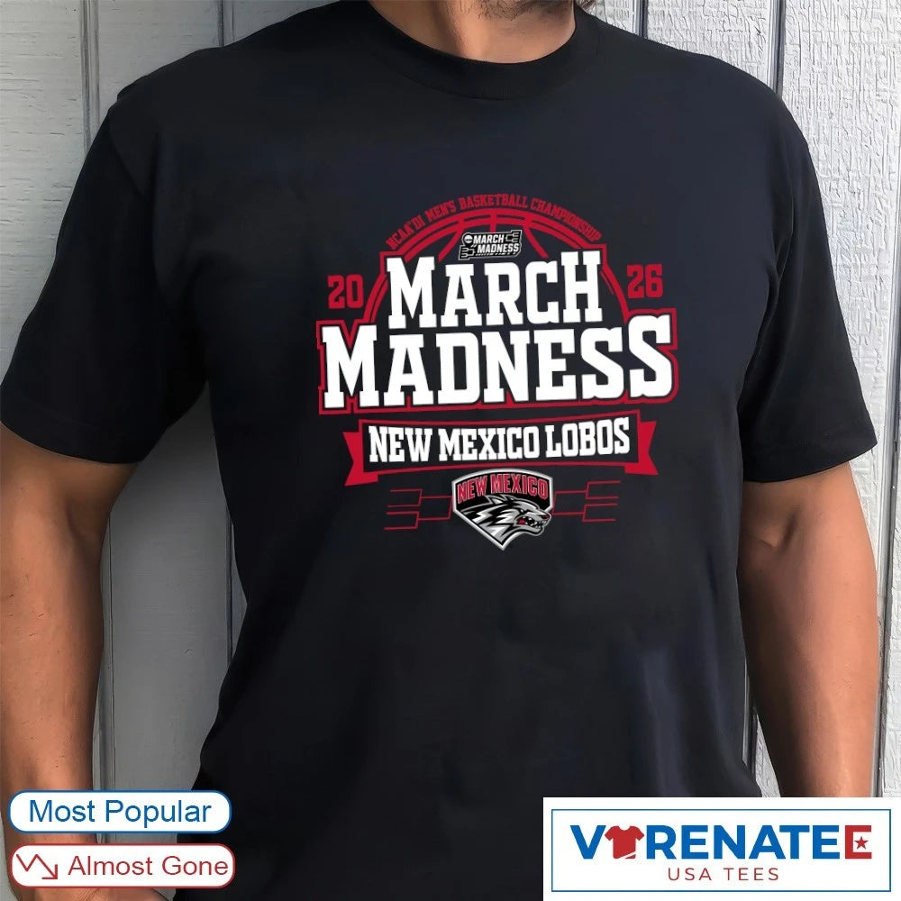 Official New Mexico Lobos 2026 NCAA DI Men’s Basketball Championship March Madness T-Shirt