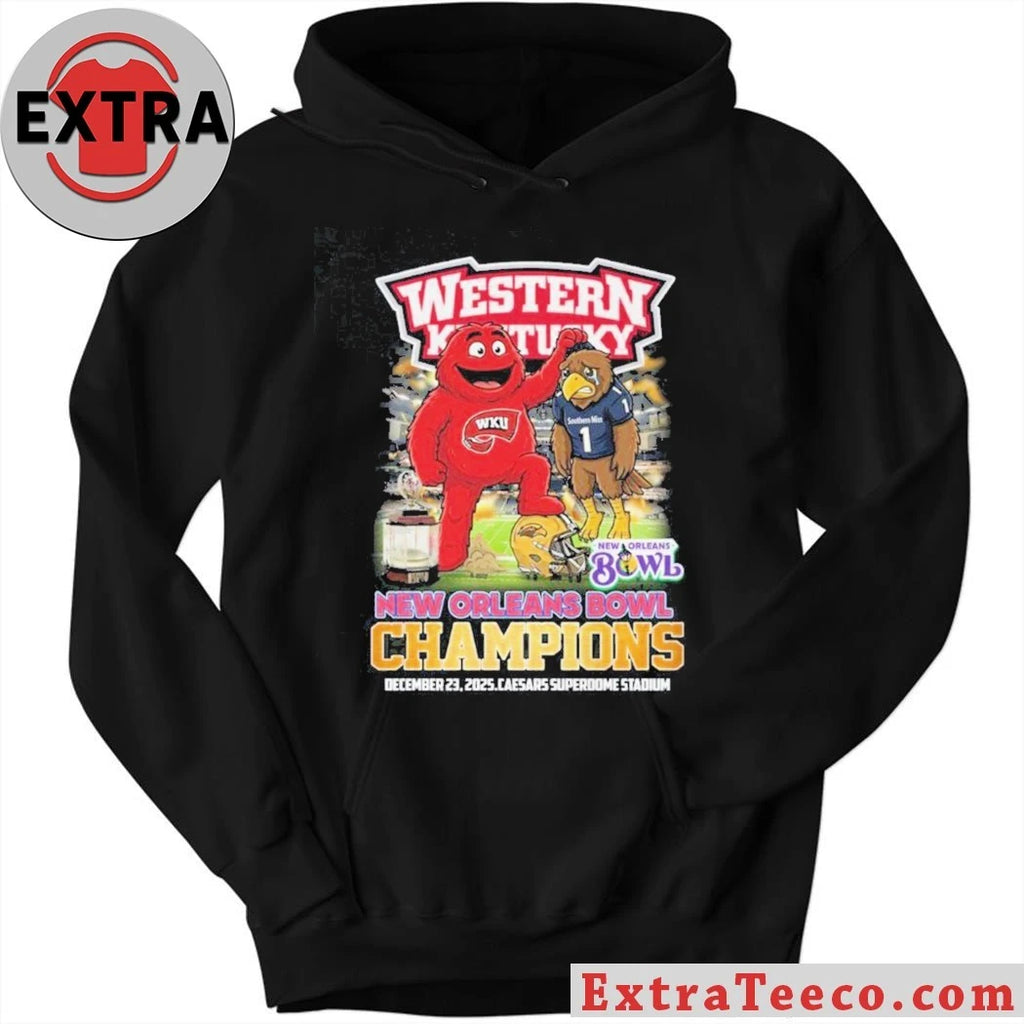 Official New Orleans Bowl Champions of the Western Kentucky Hilltoppers December 23 2025 Caesars Superdome Stadium Shirt