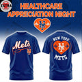 Official New York Mets Healthcare Appreciation Night 2026 Celebrate Logo Two Sided T-shirt