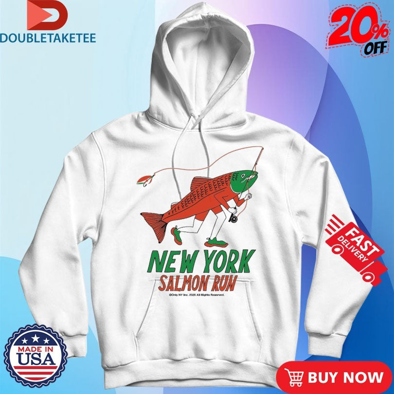 Official New York Salmon Run Only NY Fishing Shirts