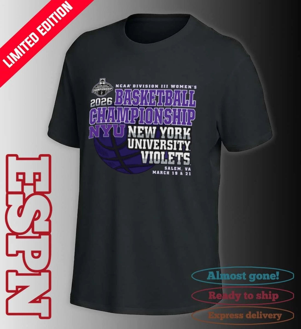 Official New York University Violets 2026 NCAA DIII Women’s Basketball Championship Shirt