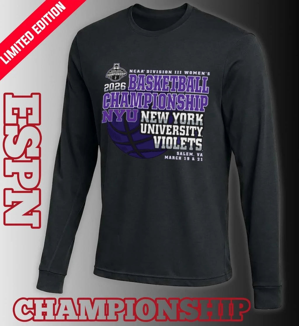 Official New York University Violets 2026 NCAA DIII Women’s Basketball Championship Shirt